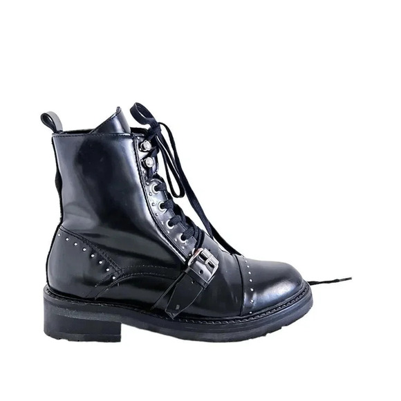 All Saints Women's Leather Donita Lace Up Boots size 36 - Picture 3 of 9